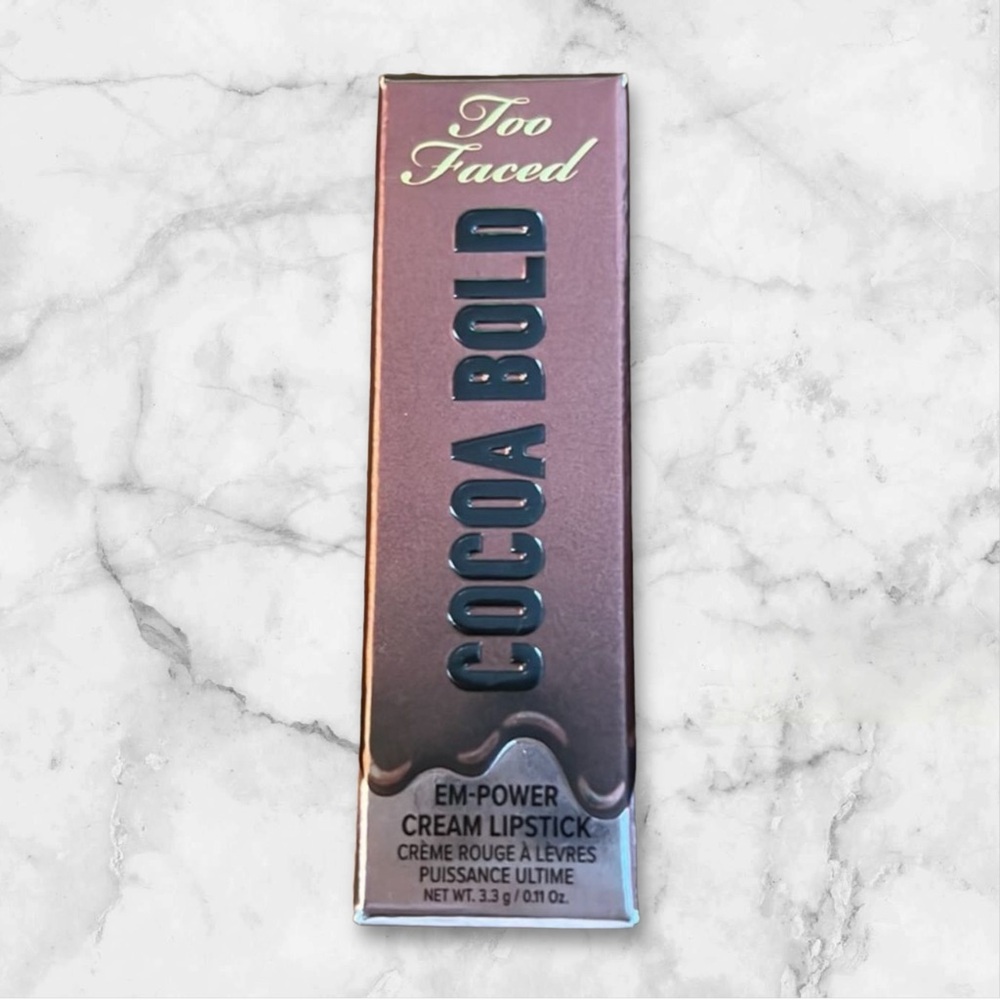Brand New Too Faced Buttercream Cocoa Bold Lipstick New Full Size $28